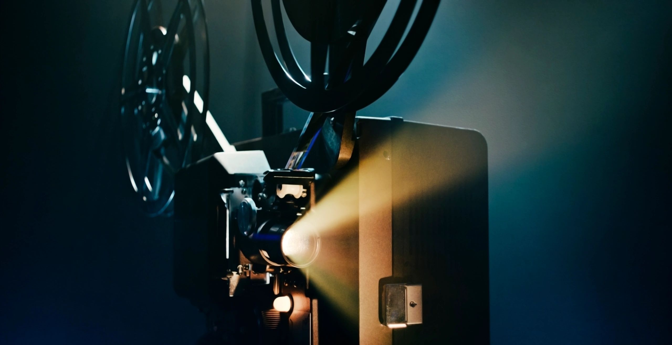 Old cinema projector close-up